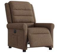 vidaXL Sillón reclinable eléctrico de tela marrón