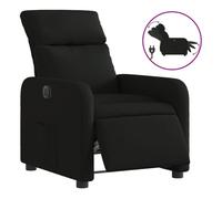 Vidaxl sillón reclinable eléctrico de tela negro