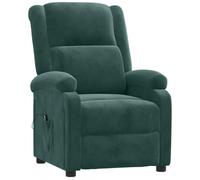 vidaXL Sillón reclinable eléctrico de Terciopelo Verde Oscuro