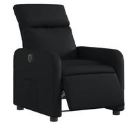 vidaXL Sillón Reclinable Eléctrico, Silla con Respaldo Reposabrazos, Sillón de Relax Descanso, Asiento Ajustable, Cuero Sintético Negro