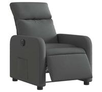 vidaXL Sillón Reclinable Eléctrico, Silla con Respaldo Reposabrazos, Sillón de Relax Descanso, Asiento Ajustable para Ancianos, Tela Gris Oscuro