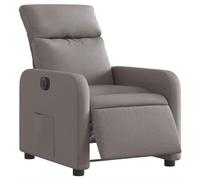 vidaXL Sillón Reclinable Eléctrico, Silla con Respaldo Reposabrazos, Sillón de Relax Descanso, Asiento Ajustable para Ancianos, Tela Gris Taupe