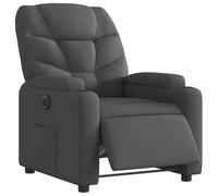 vidaXL Sillón Reclinable Eléctrico, Silla con Respaldo Reposabrazos, Sillón de Relax Descanso, Asiento Ajustable para Ancianos, Tela Gris Oscuro