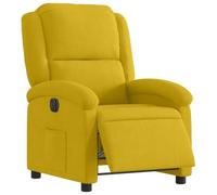 vidaXL Sillón reclinable eléctrico – Asiento ajustable y reposabrazos – Terciopelo amarillo
