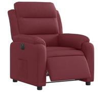 vidaXL Sillón Reclinable Eléctrico, Silla con Respaldo Reposabrazos, Sillón Orejero Ajustable, Asiento para Personas Mayores, Tela Rojo Tinto