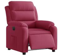 vidaXL Sillón Reclinable Eléctrico, Silla con Respaldo Reposabrazos, Sillón Orejero Ajustable, Asiento para Personas Mayores, Terciopelo Rojo Tinto