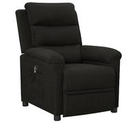 vidaXL Sillón Reclinable Eléctrico Silla Sofá Asiento Butaca Relax Sala de Estar Salón Oficina Ajustable Reposapiés Mueble de Tela Negro