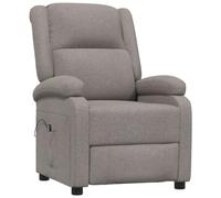 vidaXL Sillón Reclinable Eléctrico Silla Sofá Asiento Butaca Relax Sala de Estar Salón Oficina Ajustable Reposapiés Mueble Tela Gris Taupé