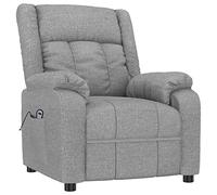 vidaXL Sillón reclinable eléctrico Tela Gris Claro, sillón reclinable, sillón reclinable TV, sillón Regulable, sillón, sillón eléctrico