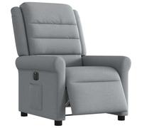 vidaXL Sillón reclinable eléctrico Tela Gris Claro