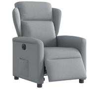 vidaXL Sillón reclinable eléctrico tela gris claro