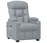 vidaXL Sillón reclinable eléctrico Tela Gris Claro, sillón reclinable, sillón reclinable TV, sillón Regulable, sillón, sillón eléctrico