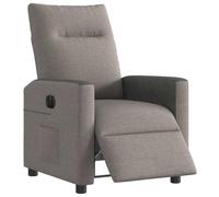 vidaXL Sillón reclinable eléctrico tela gris taupé