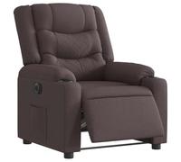 vidaXL Sillón reclinable eléctrico Tela marrón Oscuro
