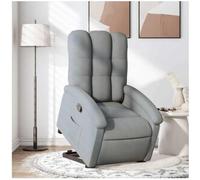 vidaxl Sillón reclinable elevable de tela gris claro
