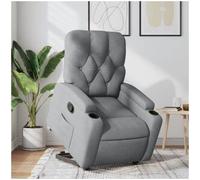 vidaxl Sillón reclinable elevable de tela gris claro