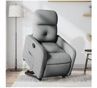 vidaxl Sillón reclinable elevable de tela gris claro