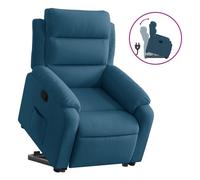 vidaXL Sillón reclinable elevable de Terciopelo Azul