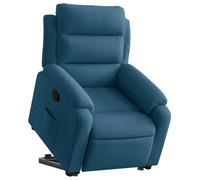 Vidaxl sillón reclinable elevable de terciopelo azul