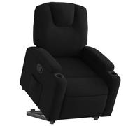 vidaXL Sillón elevable reclinable – Reposabrazos, asiento ajustable para ancianos, tela negra