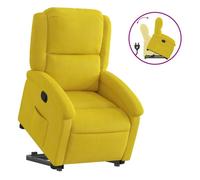 Vidaxl sillón reclinable elevable terciopelo amarillo