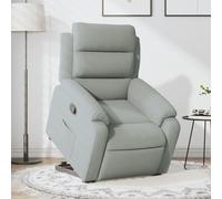 vidaXL Sillón Reclinable Elevable, Silla con Respaldo Reposabrazos, Sillón Orejero Ajustable, Asiento para Personas Mayores, Terciopelo Gris Claro