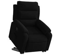 vidaXL Sillón reclinable elevable Terciopelo Negro