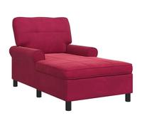 vidaXL Sillón reclinable Rojo Vino 91 x 157 x 91 cm Terciopelo, Sala de Estar, Rectangular, Moderno, Duradero, Diseño Elegante, Comodidad, Uso versátil, Funcional, Opciones de mobiliario Elegantes