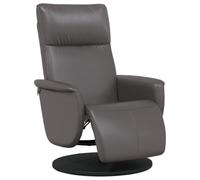 vidaXL Sillón Reclinable, Silla con Reposapiés Reposabrazos, Sillón de Descanso Relax TV, Asiento Tapizado para Salón Hogar, Cuero Sintético Gris