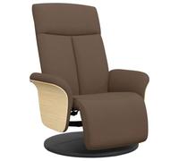 vidaXL Sillón Reclinable, Silla con Reposapiés Reposabrazos, Sillón de Descanso Relax TV, Asiento Tapizado para Salón Hogar, Tela Marrón