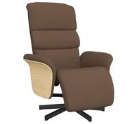 vidaXL Sillón Reclinable, Silla con Reposapiés Respaldo Reposabrazos, Sillón de TV Relax Descanso, Asiento para Salón Hogar, Tela Marrón