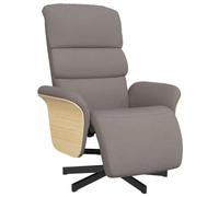 vidaXL Sillón Reclinable, Silla con Reposapiés Respaldo Reposabrazos, Sillón de TV Relax Descanso, Asiento para Salón Hogar, Tela Gris Taupe