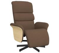 vidaXL Sillón Reclinable, Silla con Reposapiés Respaldo Reposabrazos, Sillón de TV Relax Descanso, Asiento para Salón Hogar, Tela Marrón