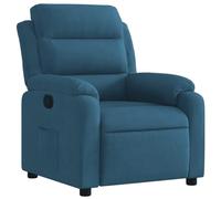 Sillón reclinable de terciopelo azul