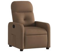 Vidaxl sillón reclinable de tela marrón