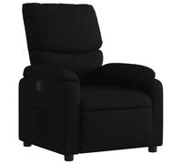 vidaXL Sillón Reclinable, Silla con Respaldo Reposabrazos, Sillón de Televisión Relax Descanso, Asiento para Salón Hogar, Tela Negro