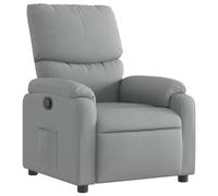 vidaXL Sillón Reclinable, Silla con Respaldo Reposabrazos, Sillón de Televisión Relax Descanso, Asiento para Salón Hogar, Tela Gris Claro