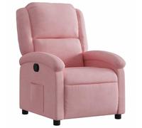 vidaXL Sillón Reclinable, Silla con Respaldo Reposabrazos, Sillón de Televisión Relax Descanso, Asiento para Salón Hogar, Terciopelo Rosa