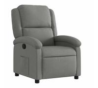 vidaXL Sillón reclinable de televisión con respaldo y reposabrazos – Tela gris oscuro