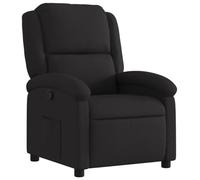 vidaXL Sillón Reclinable, Silla con Respaldo Reposabrazos, Sillón de Televisión Relax Descanso, Asiento para Salón Hogar, Tela Negro