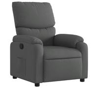 vidaXL Sillón Reclinable, Silla con Respaldo Reposabrazos, Sillón de Televisión Relax Descanso, Asiento para Salón Hogar, Tela Gris Oscuro
