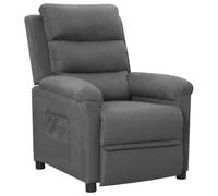 vidaXL Sillón Reclinable Silla Sofá Asiento Butaca Orejero Reposapiés Ajustable Sala de Estar Salón Oficina Muebles de Tela Gris Claro
