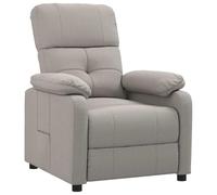 vidaXL Sillón Reclinable Sillas TV Sofás Muebles Asientos de Salón Sala de Estar Decoración Recibidor Oficina Hogar Tapizado de Tela Gris Taupe