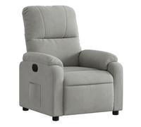 Vidaxl sillón reclinable tela de microfibra gris claro