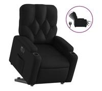 Vidaxl sillón reclinable y elevable eléctrico cuero sintético negro