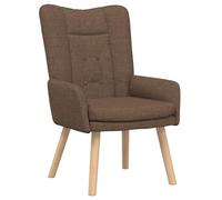 vidaXL Sillón Relajante de Tela Marrón | Sillón Ajustable Moderno con Amplios Apoyabrazos para un Uso Confortable y Duradero en Sala de Estar u Oficina, Sillón Tapizado para Lectura o Veranda