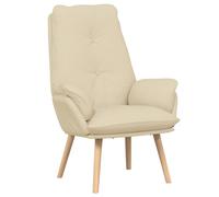 vidaXL Sillón Relax de Tela Color Crema