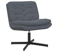 vidaXL Sillón Relax Giratorio de Terciopelo Gris Oscuro de, 63 x 75 x 76 cm, con Estructura de Metal, Diseño Ergonómico, Asiento Moderno 360° para Interior, Cojín Suave al Tacto y Base Cruzada Negra