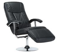 Sillón Para La Tv De Cuero Sintético Negro Vidaxl