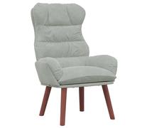 vidaXL Sillón Relaxante de Terciopelo Gris Claro